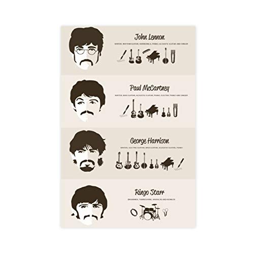 Poster sur toile The Beatles légendaire Rock Band 13 pour chambre à coucher, décoration sportive, paysage, bureau… - Les Beatles, Paul McCartney, John Lennon, RIngo Starr, George Harrison Poster sur toile The Beatles légendaire Rock Band 13 pour chambre à coucher, décoration sportive, paysage, bureau…