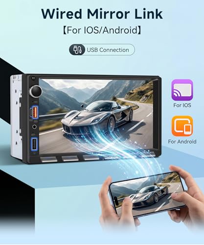 Radio Auto Doble Din con Pantalla Táctil 7 Pulgadas miniatura 2
