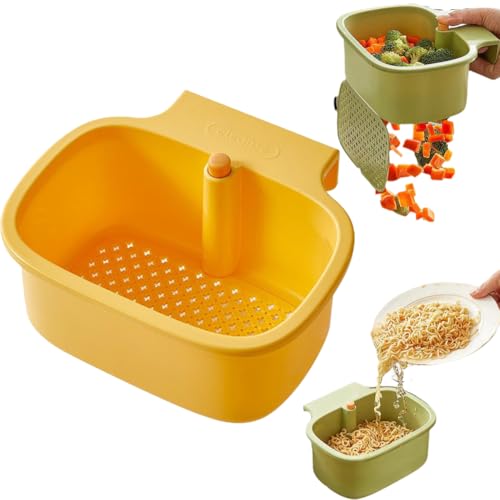 CTDWNT Panier d'évier à vidage automatique, récupérateur de nourriture autonettoyant amélioré avec libération par le bas, panier de vidange d'évier de cuisine à bouton-poussoir, collecteur de déchets