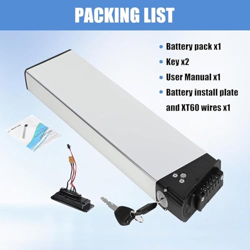 Image of eBike Battery 48V 13Ah Lithium Ion Electric Bike Battery Pack with 30A BMS for 250W-1000W Motors, Replacement for SAMEBIKE ENGWE Engine X and More, 54.6V 2A Charger Included, 800+ Cycles