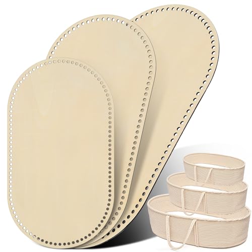 CroBlissful 3 PC Large Moses Basket Wood Bottom 3...