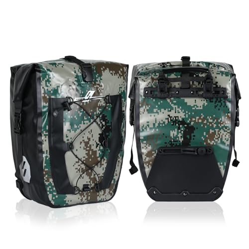 G-raphy Bolsa Alforja para MTB Bicicleta, Impermeable Mochila de Transporte 3 en 1 Mochila de Ciclismo/Bolsa/Bolsa de Hombro para los Transportes, Viajes, Tour de Bici