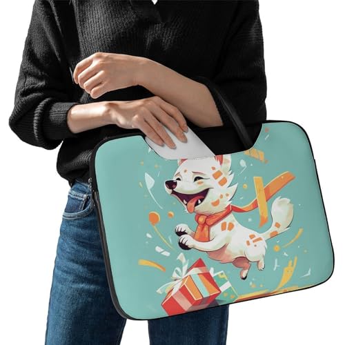 Maletín para portátil impermeable 17 pulgadas estilo Dog Holding Gift miniatura 2