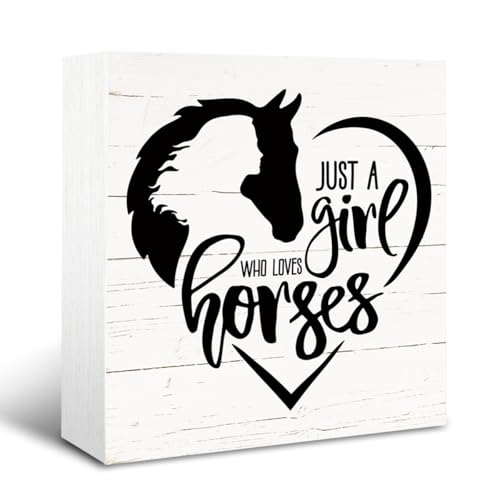 Just A Girl Who Loves Horses Wooden Sign