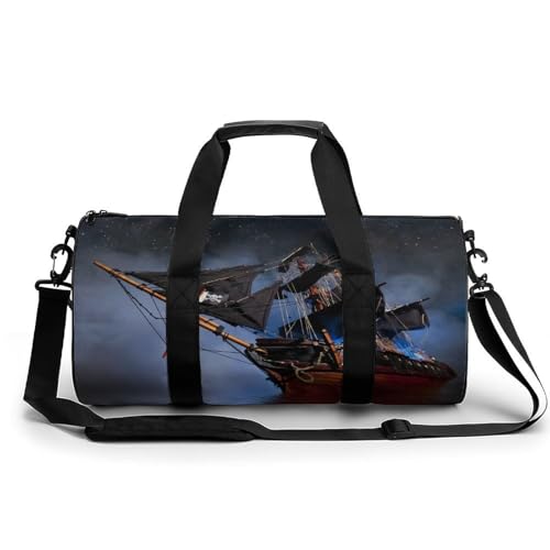 Sac de voyage bateau pirate noir, le duffel bag des week-ends camping
