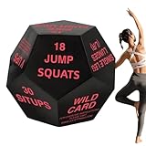 Exercise Dice - 12 Sided Fun Small Workout Cube Equipment, Fun Exercise Dice Cubes, Fitness Dices, Workouts Training Athletes Squats | Gym Dices for Women Men Athlete Squats Home Sports Training