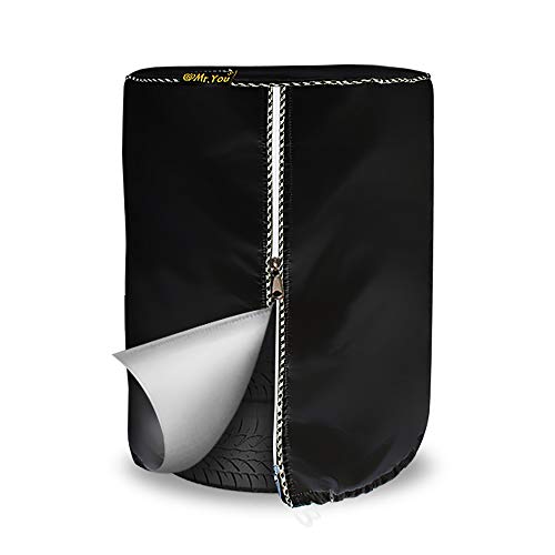 Mr.You Large Tire Cover,Seasonal Tire Tote,Tire Storage Bag & Seasonal Tire Cover,Waterproof Dust-Proof (Diameter 28",Black Coated)