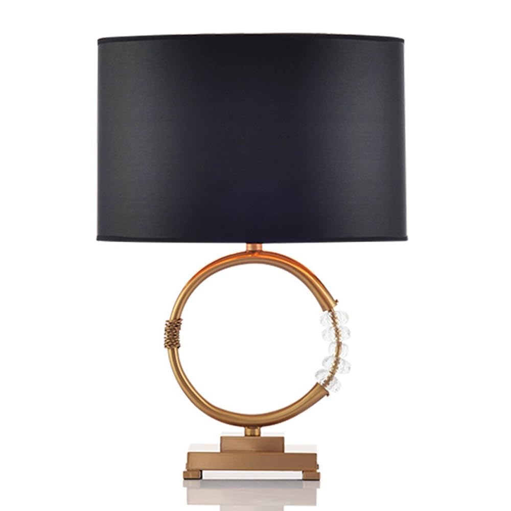 Lampki nocne, Lampy biurkowe z czarnym, materiałowym kloszem, lampki nocne do czytania w salonie, sypialni, oświetlenie domowego biura i przedpokoju, rodzinne