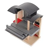 WOONEKY Holz Spielzeugeisenbahn Zubehör Elektrische Bahn Station Schienenverbinder Holzbahn...