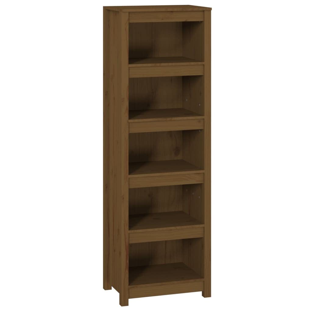 vidaXL Estantería Librería Estante Almacenamiento Mueble Salón Sala de Estar Casa Comedor Oficina Estudio Madera Maciza de Pino Marrón Miel