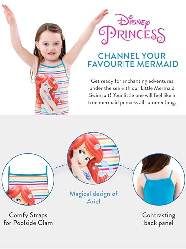Disney The Little Mermaid Bathing Suit | Ariel Swimsuit | Swimming Suit for Girls | Sizes 3T to 103