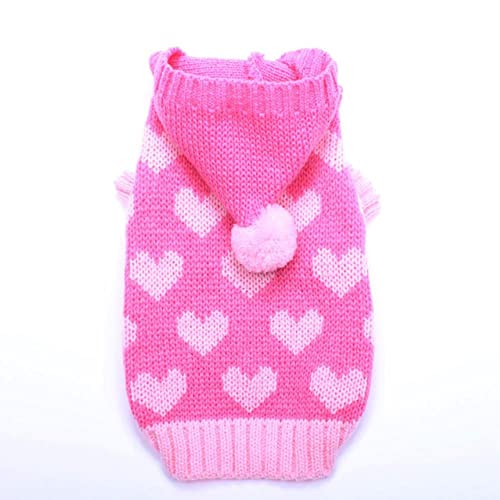 Pull pour chien et chat rose XS - Manteau chaud UKKO