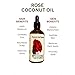 2 Pack Rose Body Oil and Roll-On Perfume Oil for Hair and Skin. Scented Coconut Oil. 3.4 fl oz, 10ml Travel Size Bottles