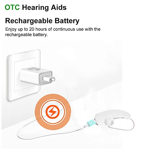 Incensonic Otc Hearing Aids For Seniors And Adults - Receiver-In-Canal (Ric) Rechargeable Hearing Aid With Slim Tube For Invisible Fit, Advanced 16 Channels Digital Bte Hearing Amplifiers (Left) #TOP3
