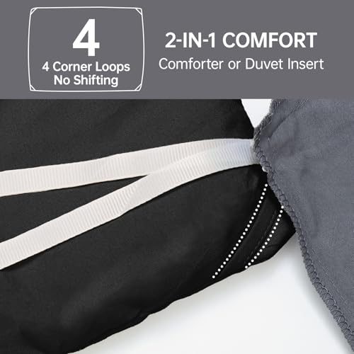 Image of MUXHOMO Oversized King Comforter Set, Lightweight Down Alternative Bed Set | All Season 3 Piece Bedding Set,Ultra Soft Down Alternative,Includes 1 Comforter 120x98 and 2 Pillow Shams 20x36,Black