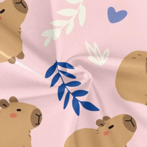 Image of Girls One Piece Swimsuits Cute Capybara Simple Flower Yellow Pattern Cute Swimwear Bathing Suits 3-10T
