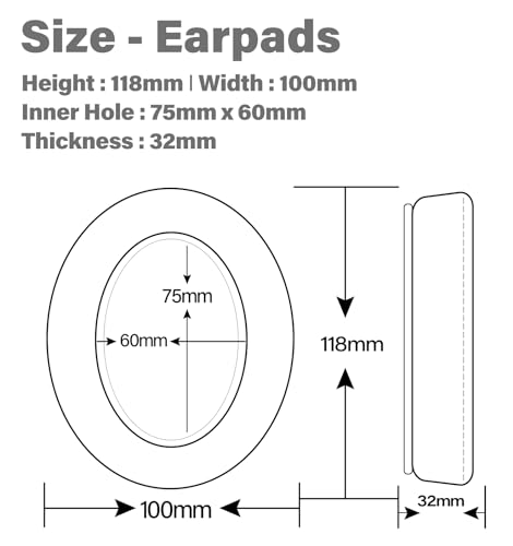 SHP9600 Ear Pads - Almohadillas Reemplazo TRANSTEK Compatibles con Audífonos SHP9600 (Velour) miniatura 7