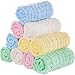 Hanmila 10 Stück weiche Baby waschlappen, Kinder waschlappen Junge, Mehrzweck-natürliche Baumwolle Baby Waschlappen 30cm*30cm