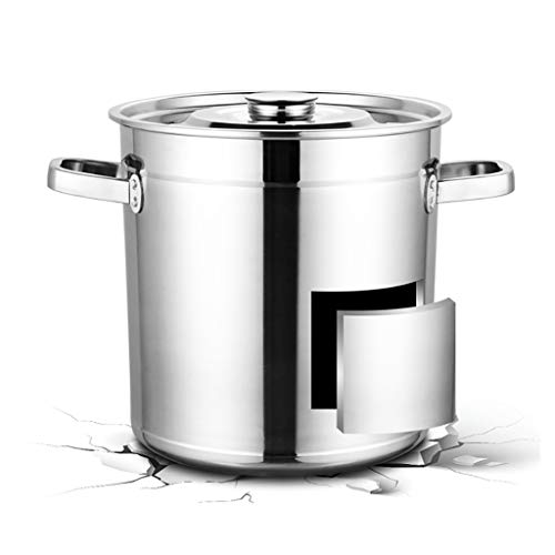Olla cocinar, Olla Acero Inoxidable, Olla cocinar, Olla Grande y Profunda Acero Inoxidable, Olla Profesional Acero Inoxidable Apta inducción con Tapa