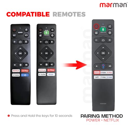 Image of marman Compatible with Panasonic Smart TV Remote Suitable for 4K Ultra HD LCD TH-43LX750DX JX750 Model Non Voice Command No Google Assistant - Match Remote Key by Key with Existing Remote Control