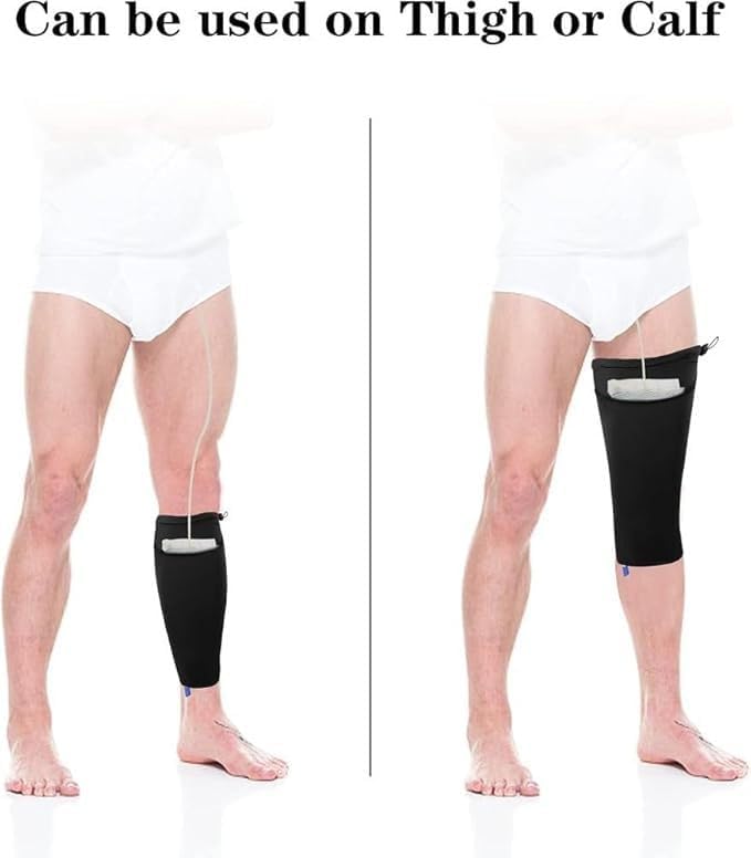 Catheter Leg Bag Holder,Polyester Fabric Catheter Sleeves Urine Leg Bag Holder,Urinary Drainage Bag Stay in Place,L
