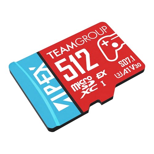 TEAMGROUP APEX Card 512GB for Nintendo Swith2 Micro SDXC Express UHS-I U3 A1 V30, R/W up to 800/700 MB/s with Adapter TAPMSDE512GIV30A102