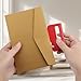 4pcs Envelope Opener, Upgraded Plastic Letter Opener Envelope Slitter Sharp Mail Opener Tool with Scale & Pointed Tip & Magnifying Glass Package Opener Cutter Wrapping Paper Knife (4 Colors)