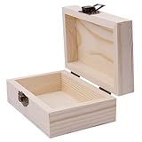 VERDANVERSE Boîte en Bois avec Couvercle Rangement Décoratif Coffret en Bois Boîte Souv...
