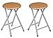 La Silla Española Santiago Pack de Taburetes Plegables Terminado, Aluminio, Marrón, 30x30x45 cm, 2 Unidades