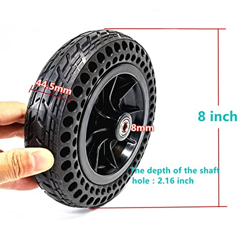 Emotrips 8 Inch By 7/4 Inch Electric Wheelchair Front Casters, Honeycomb Solid Tire Wheel Assembly, Suitable For Electric Wheelchair, Manual Wheelchair Replacement (2 Counts) #TOP1