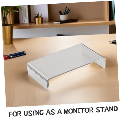 Support écran bureau pc portable élévateur acrylique transparent rehausseur