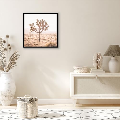 Americanflat 24x24 Picture Frame with Polished Plexiglass - Streamline Collection - Thin Border Square Frame for Wall Display - Hanging Hardware Included - Black