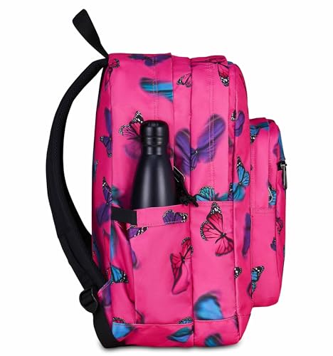 Sac à dos d'école Invicta Jelek rose de 34L à double compartiment pour ordinateur - 2