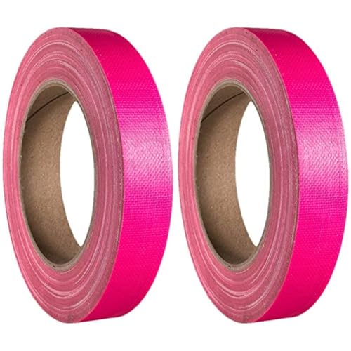 Adam Hall Accessories 58064 NPIN - Rouleau Gaffer Rose Fluo 19mm x 25m (Lot de 2)