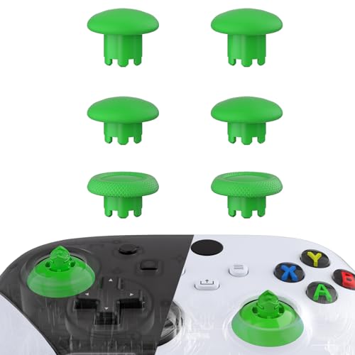eXtremeRate Edge Sticks Interchangeable Thumbsticks for Xbox Series X/S, Green Swappable Analog Stick Joystick for Xbox One S/X/Elite, for Nintendo Switch Pro Controller