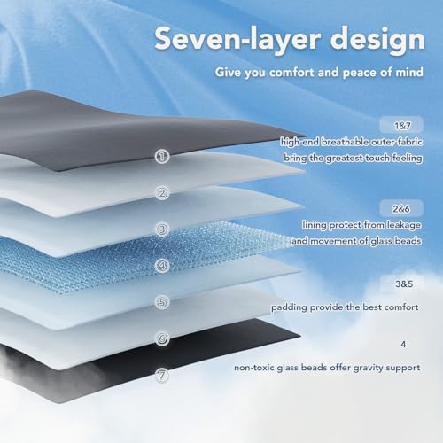 Topcee Weighted Blanket for Adults (20 lbs, 60" x 80") Queen Size Soft Cooling Heavy Blanket Sleeping, Apply to 190-210 lbs Body, Thick Breathable Blanket with Glass Bead, Easy Care
