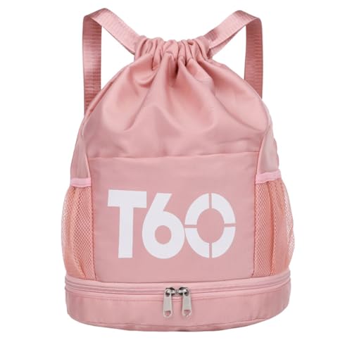 Mochila Bolsa Saco com Cordão Esportiva Impermeável Anti roubo Academia Treino Passeio Dia a dia (Rosa)