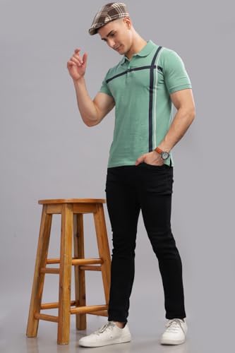 Image of ADRO Regular Fit Polo T-Shirt for Men| Printed Polo T-Shirt | Cotton Polo T Shirt