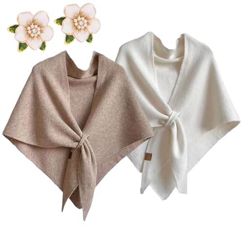 Womens Solid Color Shawl Scarf, Casual Soft Comfortable Versatile Scarf Wraps with Loop for Daily Wear