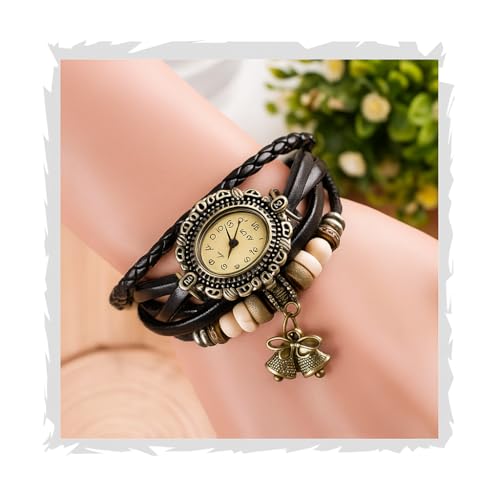 Image of Spiffy Vintage Style Bracelet Watch for Woman, Watch for Women Latest, Watch for Girls Stylish, Women Watches Branded, Women Watches, Bell Charm