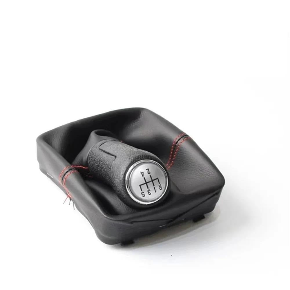 POANBCGY Shift Ball Joint Car Gear Shift Knob Lever Shifter Gaiter Boot Cover for Polo 9N 9N2 2002-2009(A 5 Speed)