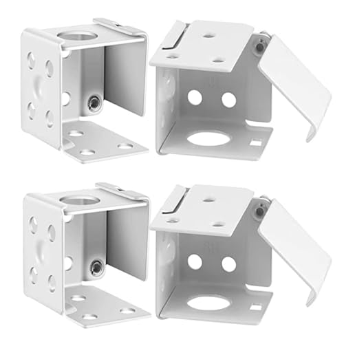 Lot de 4 fixations de store vénitien - Support de montage carré pour la maison, le bureau, l'école (2,5 x 4,2 x 3,5 cm)