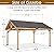 YOLENY 13'x16' Wood Gazebo, Outdoor Hardtop Spruce Wooden Frame Gazebos with Waterproof Asphalt Roof for Garden, Patio, Lawns, Parties