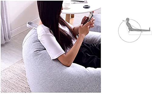 dtkmkj Sitzsack Tatami Lazy Couch Einzel Stoff Sofa Schlafzimmer Wohnzimmer Stuhl Abnehmbar und Waschbar Grau mit… – Bild 6