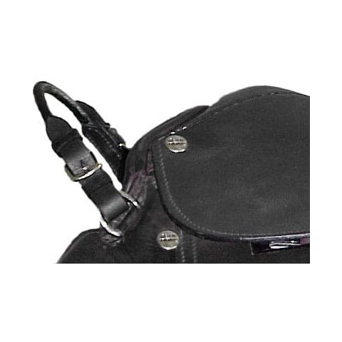 Paris Tack Rolled Leather Grab Strap with Stainless Steel Buckles for English Saddles. 1 Year Warranty Cover