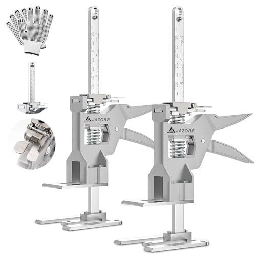 2er-Pack 440 lb tragfähiges Handhebegerät 12 Zoll multifunktionales Höhenverstell-Hebegerät Möbelheber zum Anheben von Türmöbeln (Silberr)