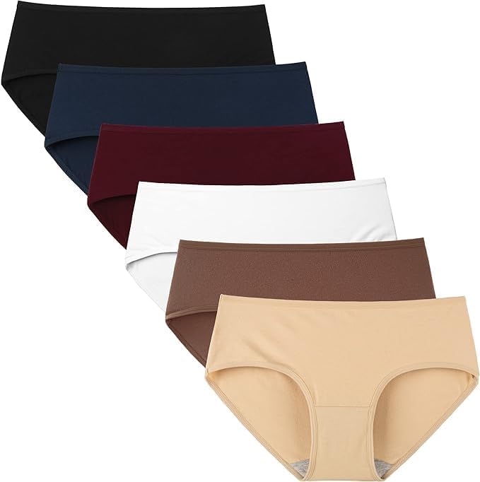 louryn koulyn Breathable Cotton Underwear Panties for Women Stretchy Underwear for Women Briefs Hipster Panties for Girls Regular Underpants for Ladies Combo (Pack of 6)-picture-42