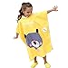 Xlabor Poncho da bagno per bambini, con cappuccio, in microfibra, ad asciugatura rapida, asciugamano da bagno, asciugamano da bagno, per nuoto, surf, spiaggia, motivo D L
