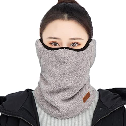 Tuofang Multifunktionstuch Schlauchschal, 3 In 1 Langer Schal, Einstellbar Winterschal, Halswärmer Schal für Radfahren, Halstuch Maske, Schlauchschal für Yoga, Laufen, Wandern, Outdoor (Grau) Cover