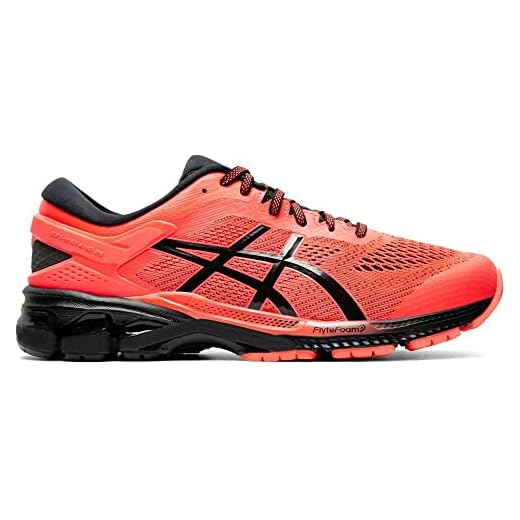 ASICS Gel-kayano 26 löparsko för män, Flash korall svart - 42 EU